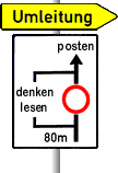 Umleitung-Schild
